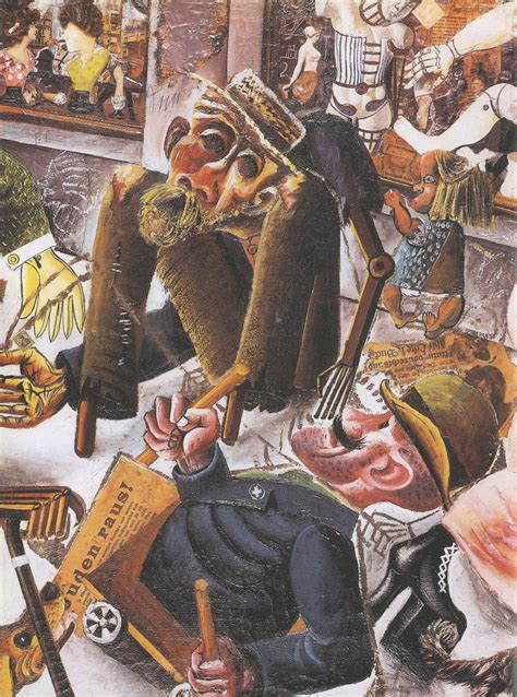 Otto DIX La Rue De Prague 1920 Huile Et Collage Sur Toile 101 X 81