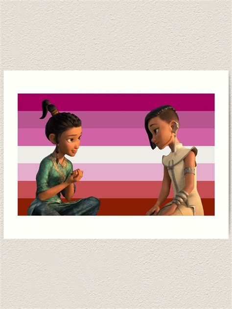 Raya And Namaari Lesbian Pride Art Print By Milliemichelle Redbubble