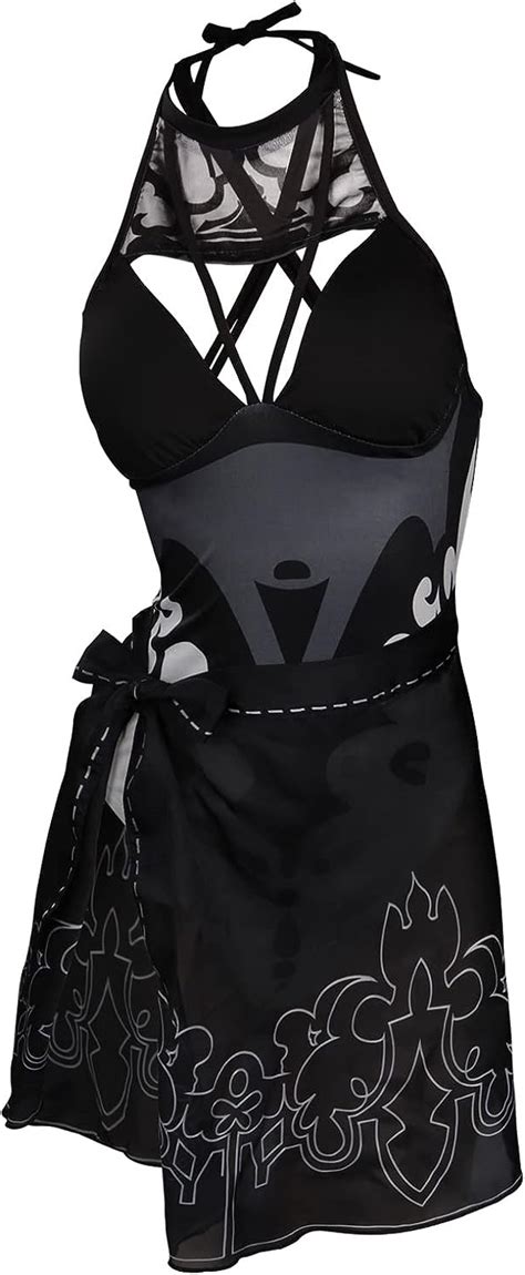 Alleyon Anime Badeanzug Damen Zweiteiliger Badeanzug Bikini Mit Cover Up Kawaii Cosplay Amazon