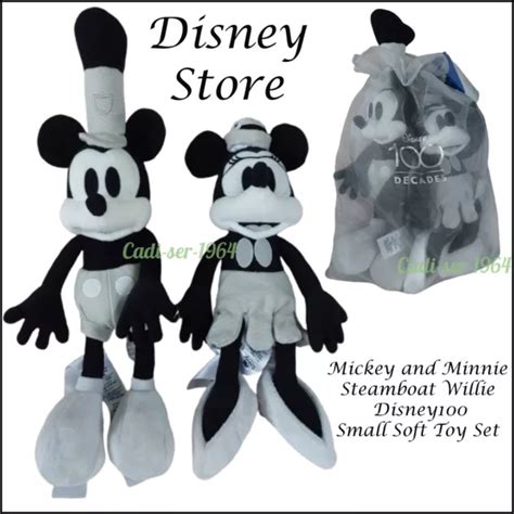 Mickey And Minnie Mouse Steamboat Willie Disney100 Decades Soft Toy Set New £3499 Picclick Uk