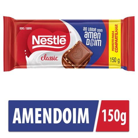 CHOCOLATE NESTLE CLASSIC 150G AO LEITE C AMENDOIM CHOCOLATE NESTLE