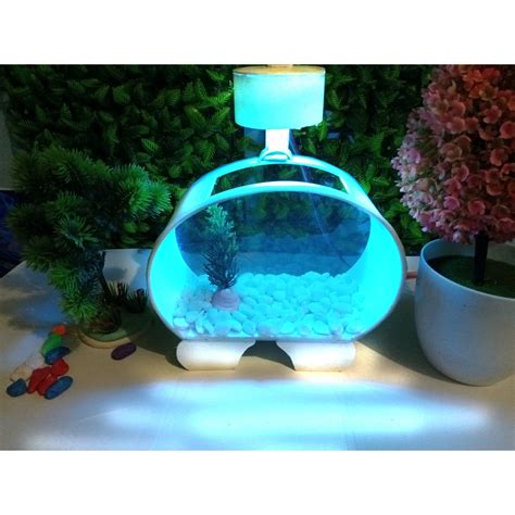 Jual Aquarium Mini Bulat Pvc Akrilik Diameter Inch Soliter Ikan