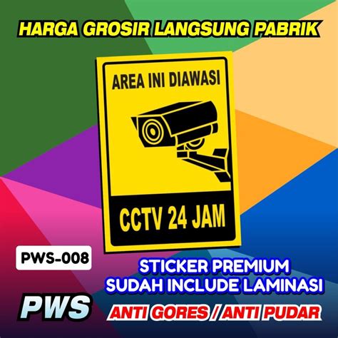 Jual Sticker X Area Ini Diawasi Cctv Jam Sticker Safety Sign