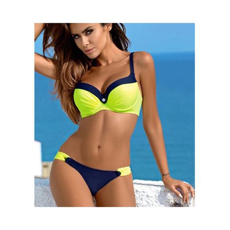 2020 seksowne Bikini Set dwuczęściowy strój kąpielowy kobiety Push Up stroje kąpielowe
