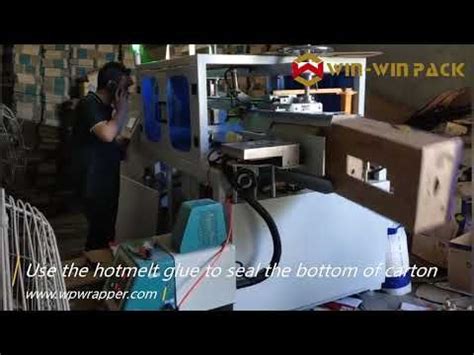 Win Win Pack Box Former With Hot Melt Glue For Bottom Sealing Carton Glue Packing