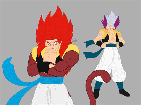 Gogeta Ssj4 Vegito Ssj4 Vs Omega Shenron Progress By Brandonkuhn24469 On Deviantart