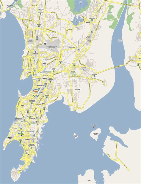 Map of cities : Bombay Mumbai