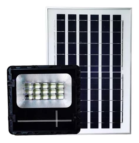 Reflector Led Solar Diamantado 300w Uso Exterior E Interior Meses Sin