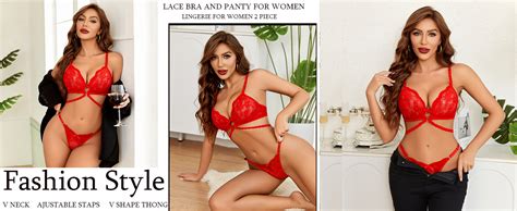 Avidlove Lingerie Sets For Women Sexy Lace Bra And Panty Set Lace Bra With Thong Piece