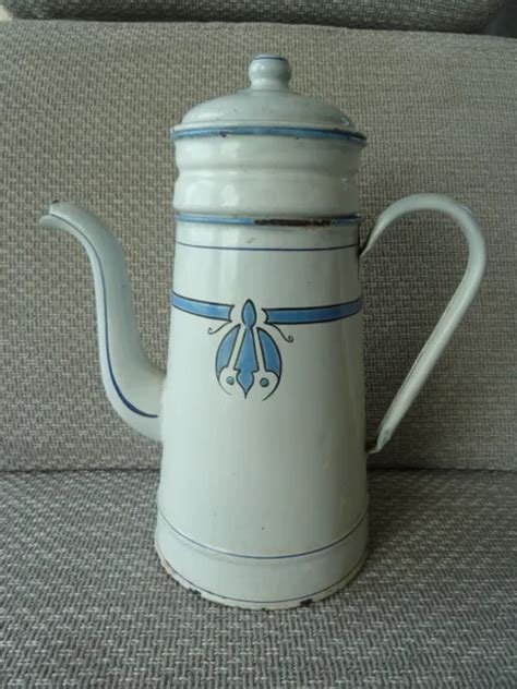 ANCIENNE CAFETIÈRE EN tole émaillée EUR 15 00 PicClick FR