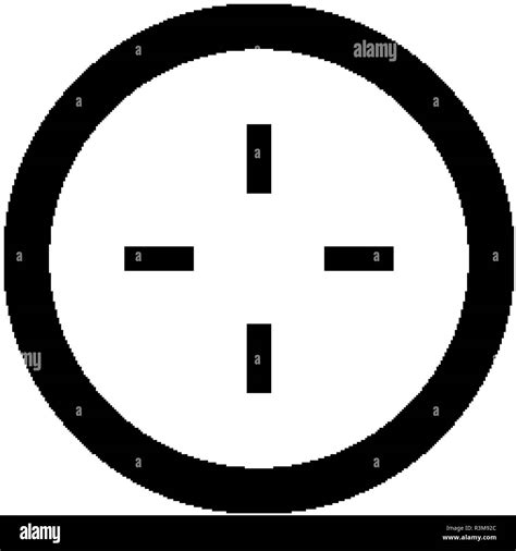 Sniper crosshairs bold icon. Simple gun scope sight glyph Stock Vector ...