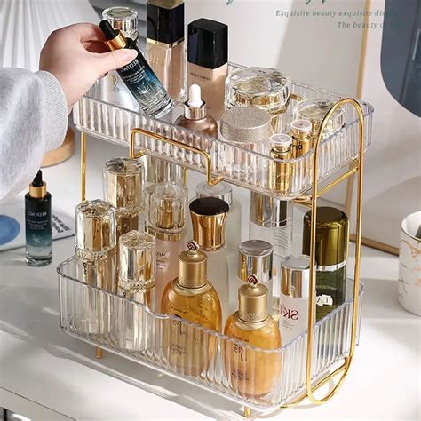 New Acrylic Cosmetics Storage Rack Lipstick Perfume Box Makeup Room