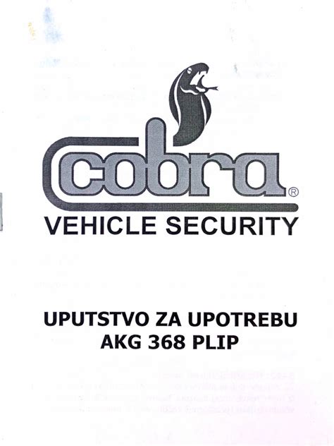 Cobra Alarmni Sistem | PDF