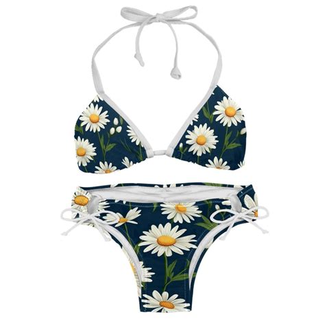 Daisy Detachable Sponge Adjustable Strap Bikini Set Two Pack For Versatile Swim Suit Looks