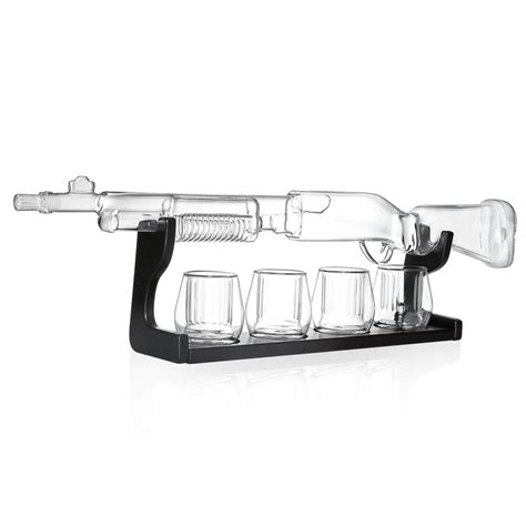 glass whiskey decanter set  glasses