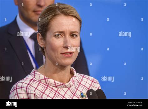 VILNIUS, LITHUANIA. 12th July 2023. Kaja Kallas, Prime Minister of