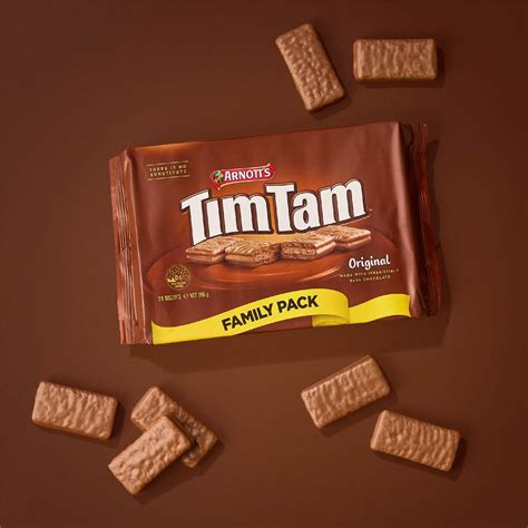 arnotts tim tam original family pack chocolate biscuits  woolworths