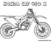 Coloriage Motocross Honda Crf Dessin Gratuit Imprimer