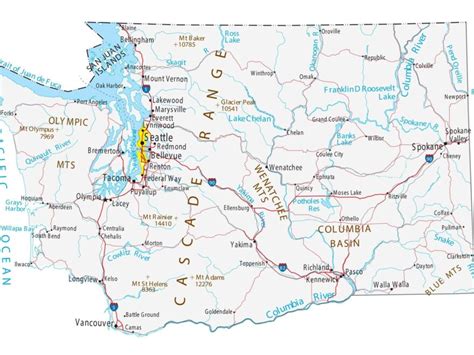 Printable Maps Of Washington State Free Editable Printables Design