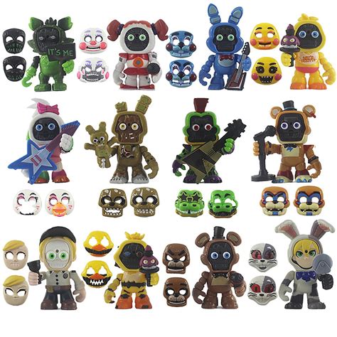 ERETOY Five Nights at Freddy's Toys Action Figures - 3" 12PCS Fnaf Action Figures with 2