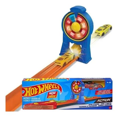 Pista Hot Wheels Acrobacias Girar E Marcar Hfy Laranja Mercadolivre