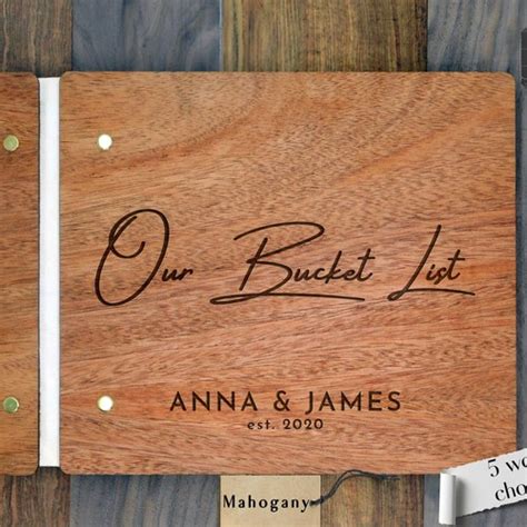 Personalized Bucket List Journal Book For Couples T Custom Etsy