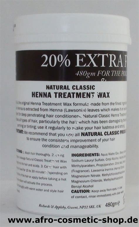 Natural Classic Henna Treatment Wax Hair Conditioner - Afro Shop