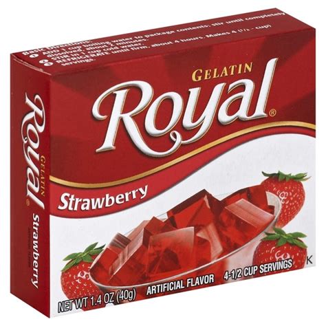 Royal Gelatin Strawberry 1 4 Oz Instacart