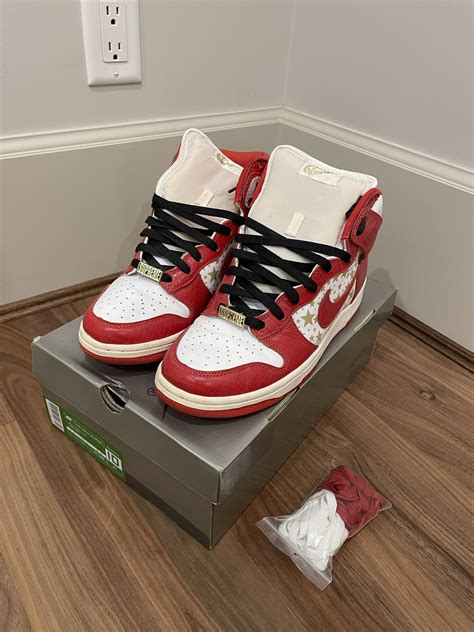 Supreme Nike Dunk High Pro SB Supreme Red Stars | Grailed