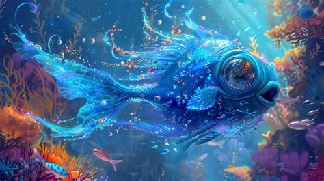 Blue Fish Wallpaper, Free, 4k