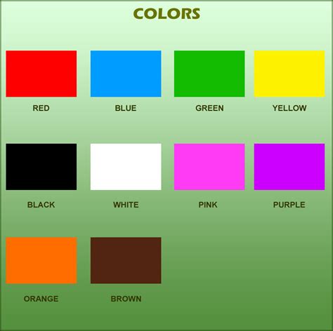 Kids Learning Center Colors