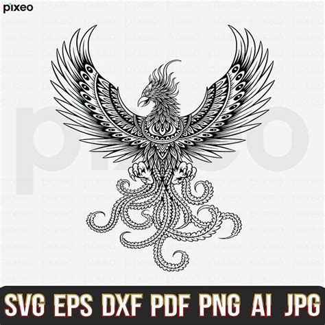 Phoenix Svg Phoenix Clipart Phoenix Cricut Phoenix Wings Inspire