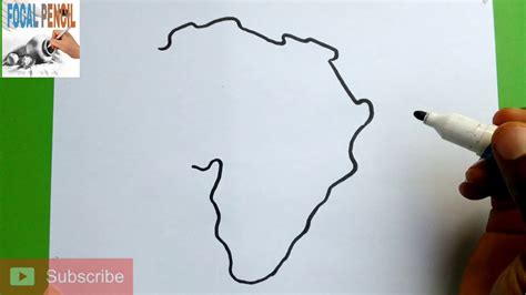Map of Africa. How to draw Africa map, step by step tutorial - YouTube