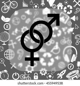 Male Female Sex Symbol Vector Icon Stock Vector Royalty Free Shutterstock