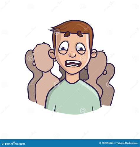 Anxiety Disorder. Cup Of Overflowing Emotions. Illustration. Stock