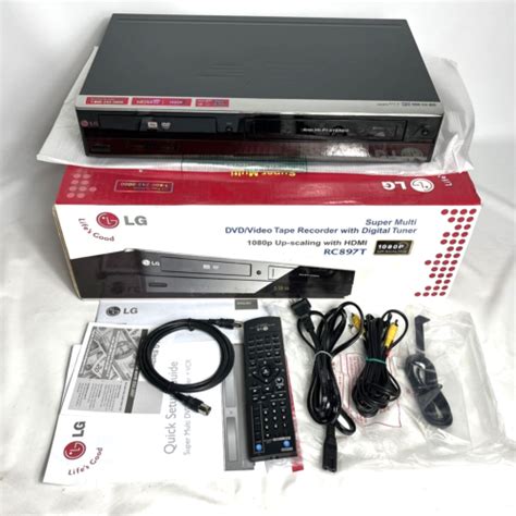 New Lg Rc T Dvd Vcr Combo Player Vhs To Dvd Recording Hdmi P