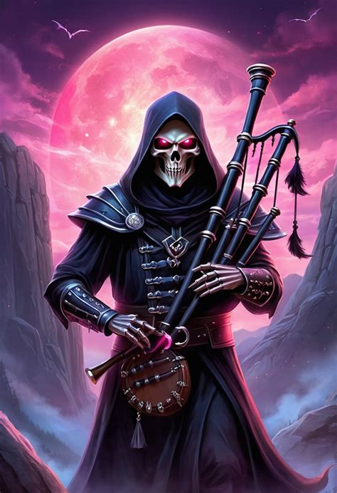 Grim Reaper Bagpiping Scene Stable Diffusion Online
