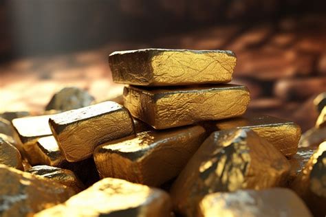 generative ai  theme  beautiful texture surface gold bar