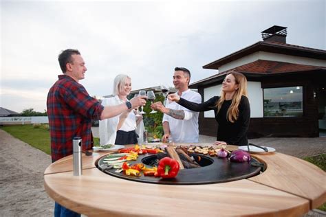 Высокий круглый гриль стол AHOS HIGH SPHERE | Стол, Барбекю, Мангал