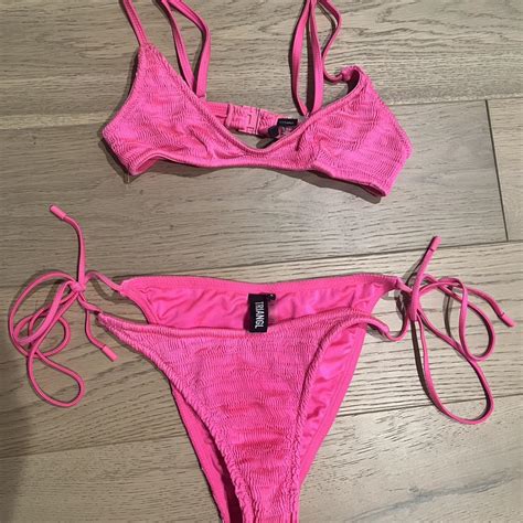 Pink Triangl Bikini Set Never Worn So So Depop