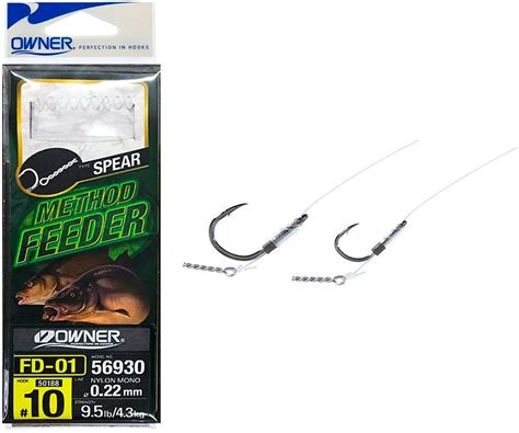 Крючок с поводком Owner Method Feeder Rig Spear FD-01 (упаковка) купить ...