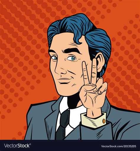 Businessman Pop Art Cartoon Royalty Free Vector Image