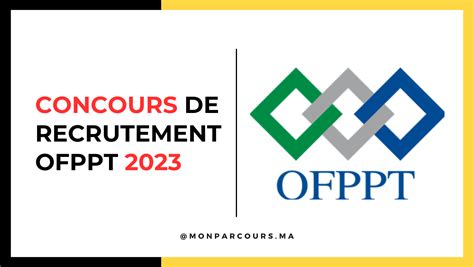 Concours De Recrutement OFPPT 2023