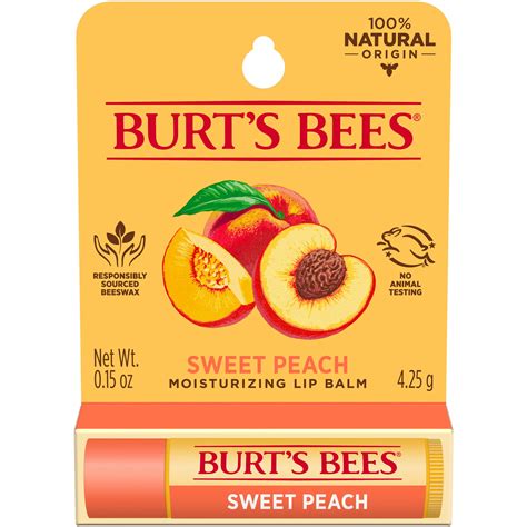 Burt S Bees Moisturizing Lip Balm Sweet Peach Shop Lip Balm