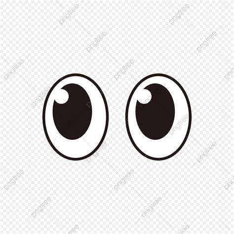 Big Eye Clipart Vector Simple Black Vector Cartoon Big Eyes Material