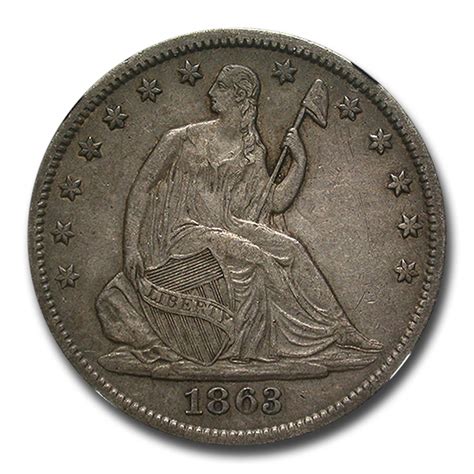 Buy 1863 S Liberty Seated Half Dollar Xf 45 Ngc Apmex