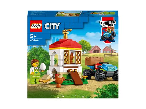 Lego City Chicken Henhouse Farm Toy Set With Quadbike 60344