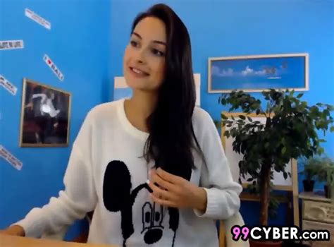 Beautiful Brunette Shows Her Pussy