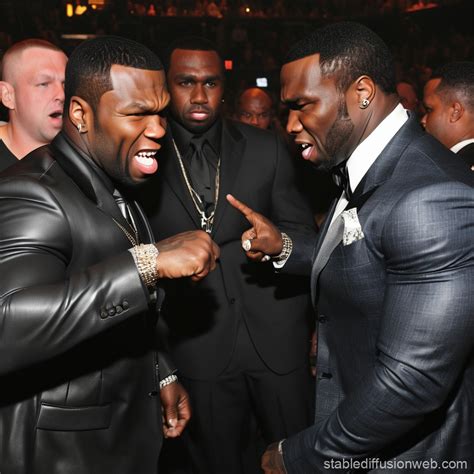 50 cent fighting p diddy and beating him up Prompts | Stable Diffusion