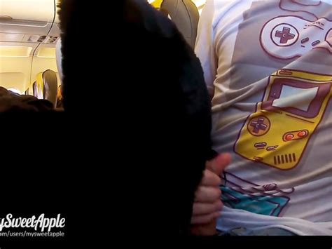 Risky Public Blowjob In An Airplane Amateur Mysweetapple